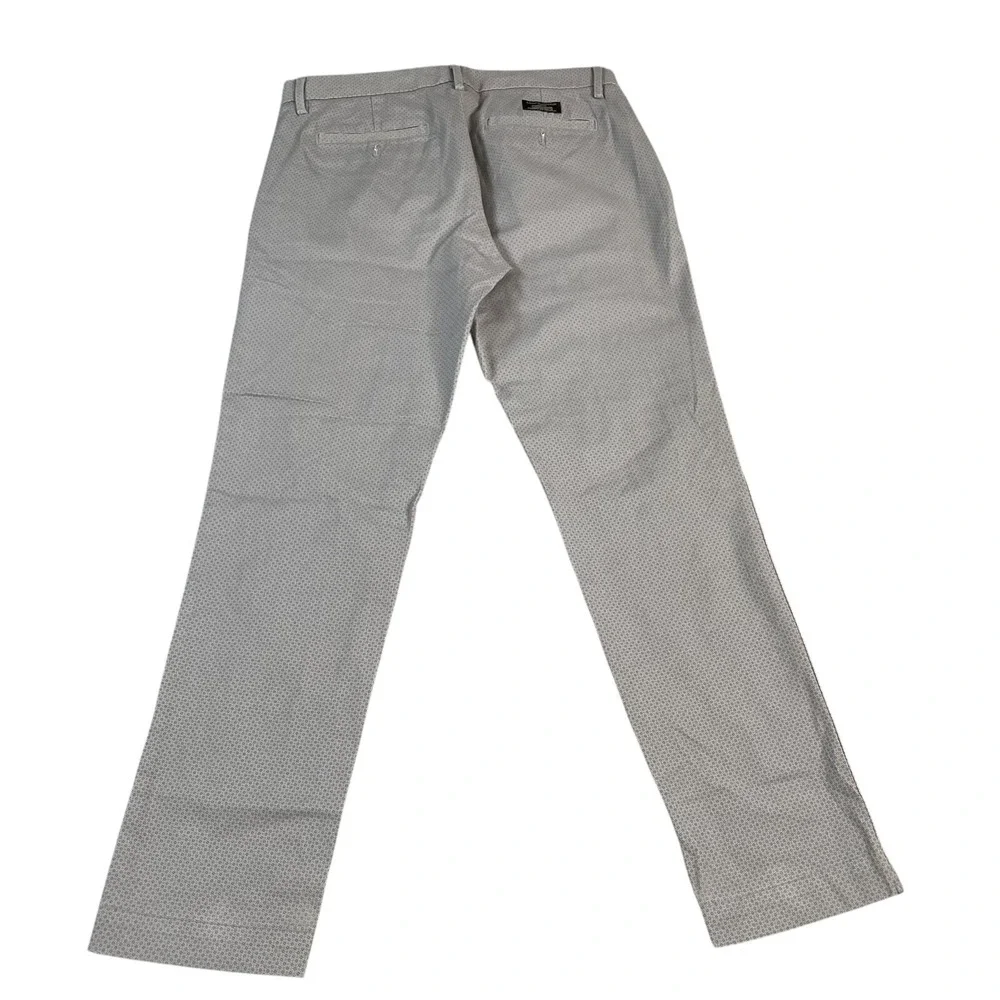 Banana Republic Mason Chino Pant 31x29 Paris Gray MicroPrint Cotton Stretch-READ